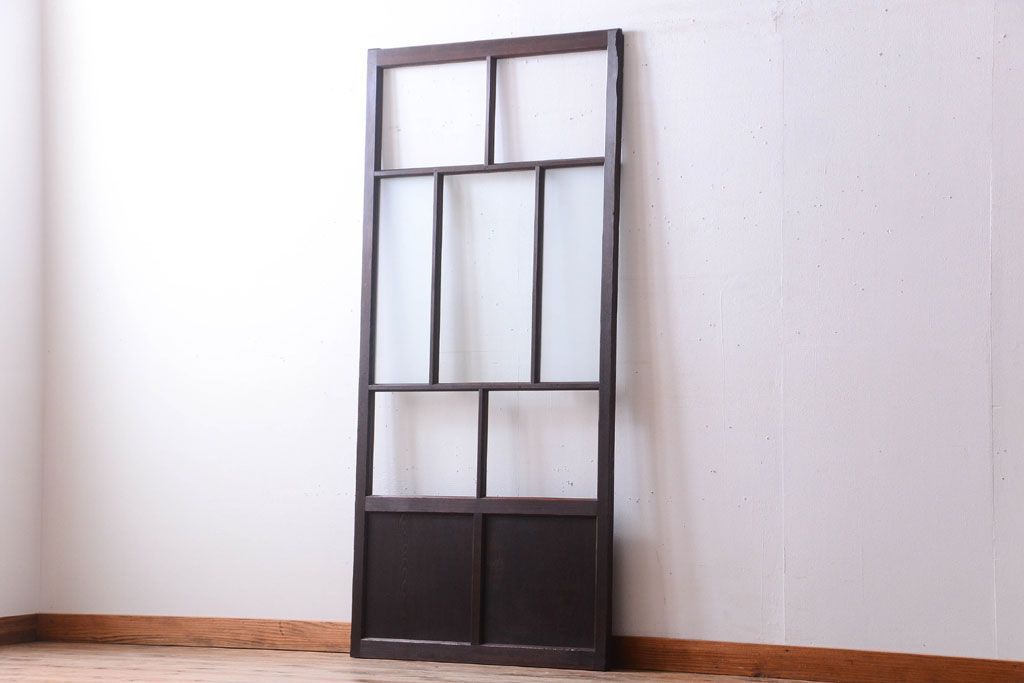 古民具・骨董　すりガラス入り!アンティークガラス戸(1)