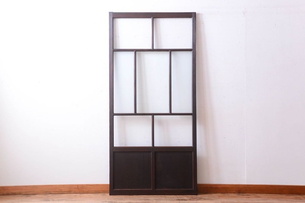 古民具・骨董　すりガラス入り!アンティークガラス戸(1)