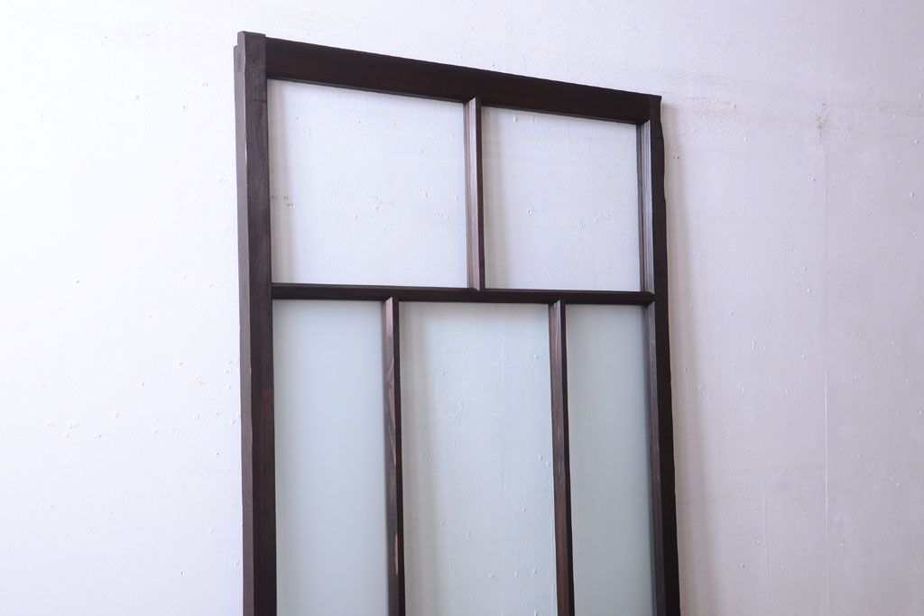 古民具・骨董　すりガラス入り!アンティークガラス戸(1)