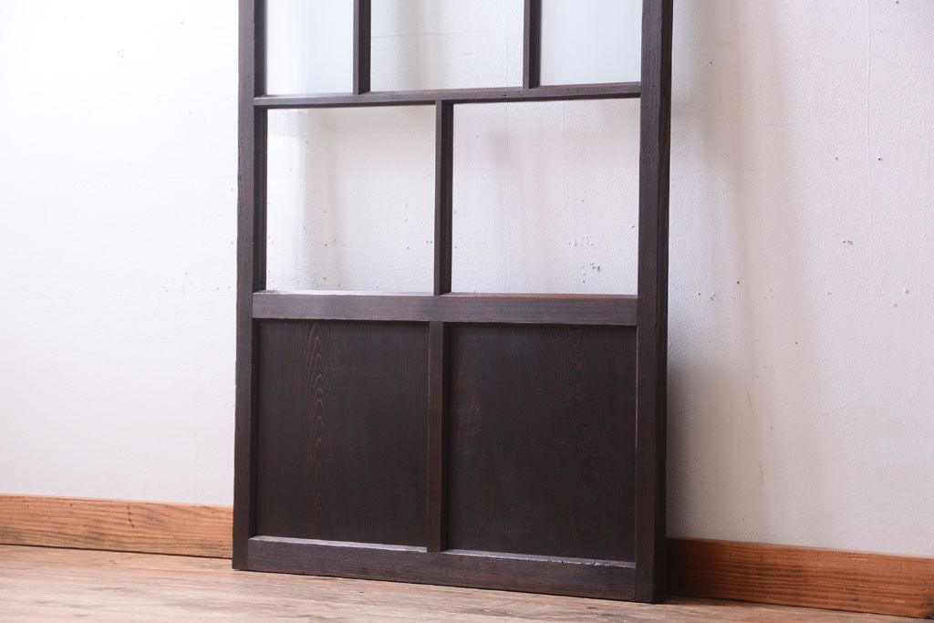 古民具・骨董　すりガラス入り!アンティークガラス戸(1)