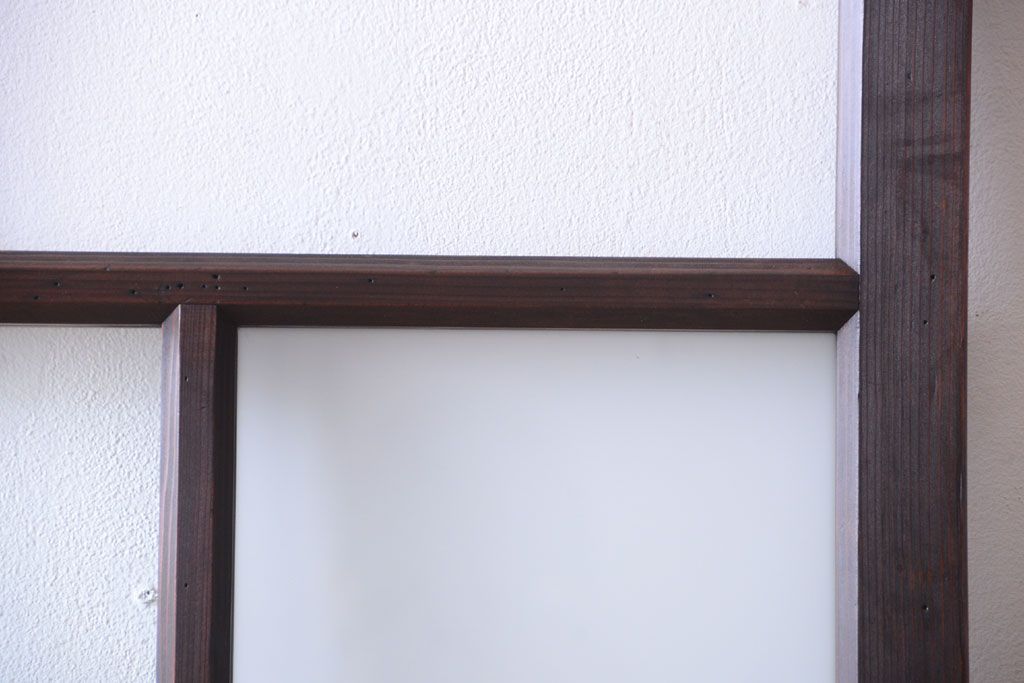 古民具・骨董　すりガラス入り!アンティークガラス戸(1)