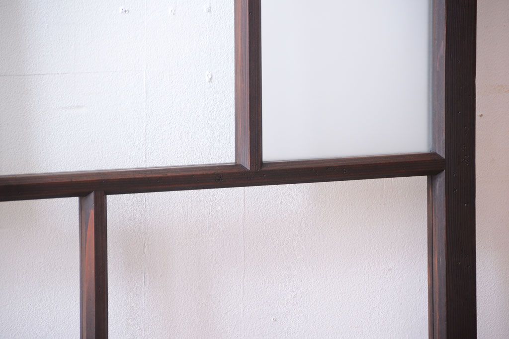 古民具・骨董　すりガラス入り!アンティークガラス戸(1)