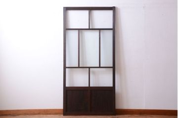 古民具・骨董　すりガラス入り!アンティークガラス戸(1)