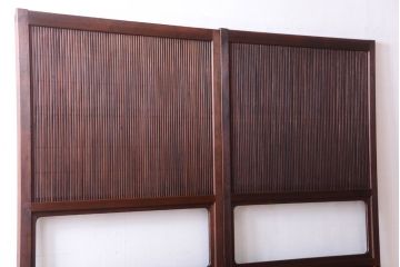 古民具・骨董　高級品　ガラス帯の万本格子戸