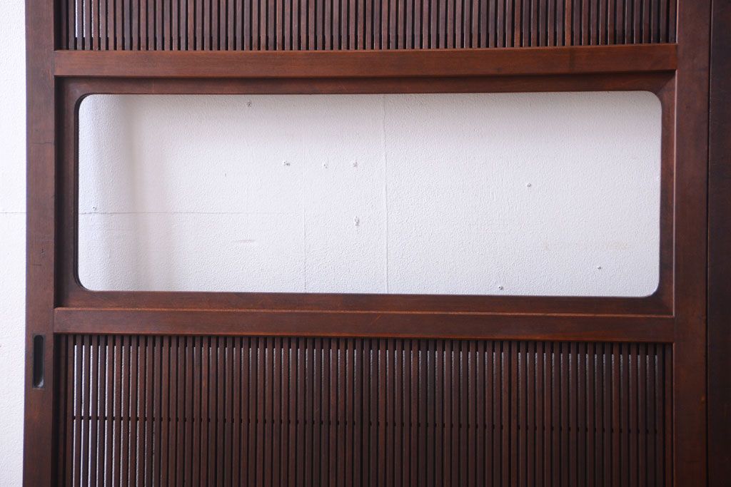 古民具・骨董　高級品　ガラス帯の万本格子戸