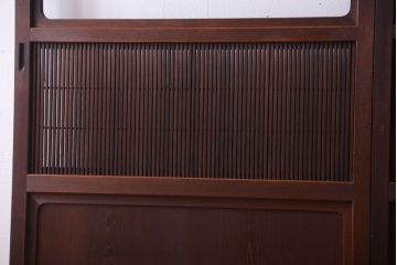 古民具・骨董　高級品　ガラス帯の万本格子戸