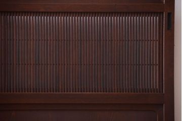 古民具・骨董　高級品　ガラス帯の万本格子戸