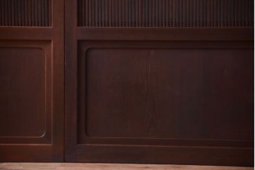 古民具・骨董　高級品　ガラス帯の万本格子戸