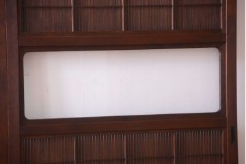古民具・骨董　高級品　ガラス帯の万本格子戸