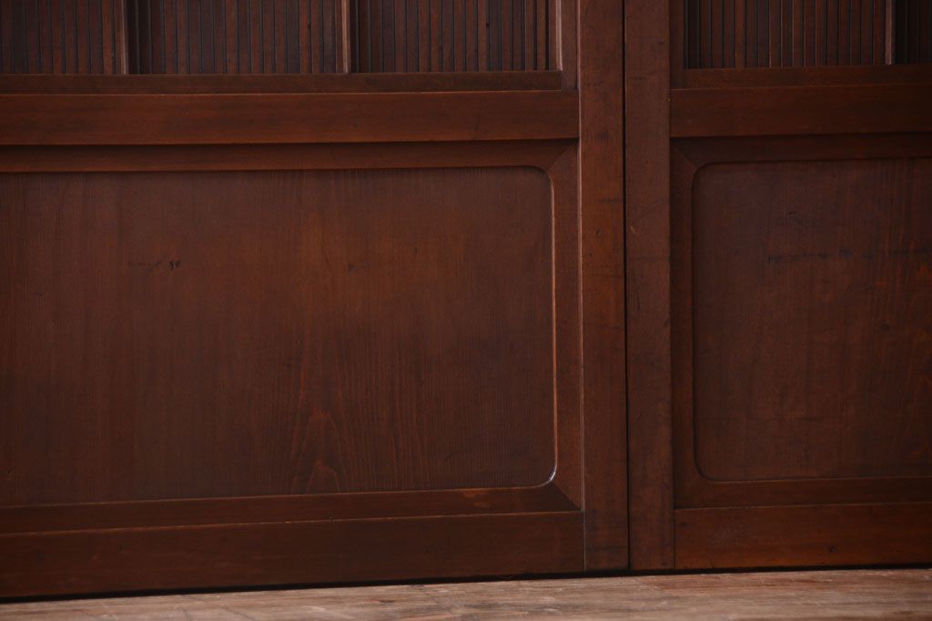 古民具・骨董　高級品　ガラス帯の万本格子戸