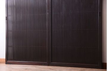 古民具・骨董　明治〜大正　アンティーク格子戸2枚セット