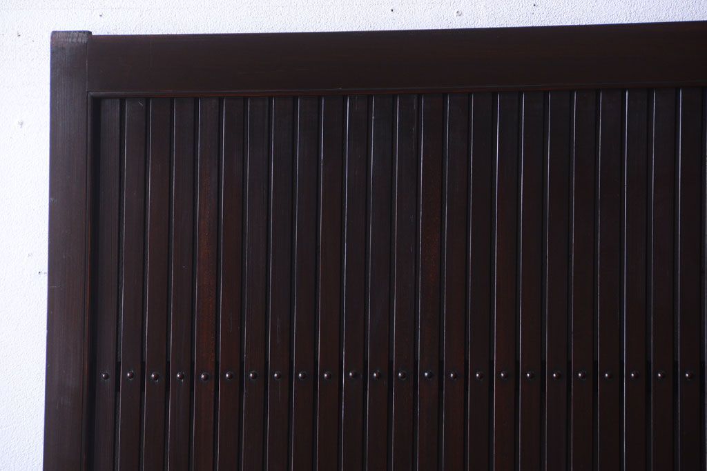 古民具・骨董　明治〜大正　アンティーク格子戸2枚セット