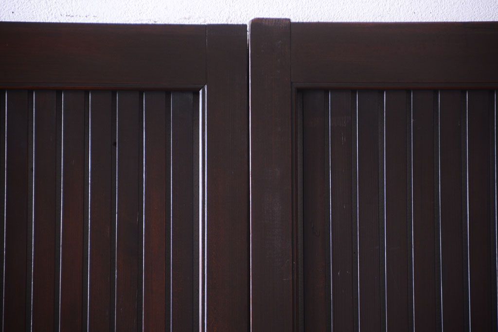 古民具・骨董　明治〜大正　アンティーク格子戸2枚セット