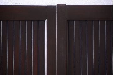 古民具・骨董　明治〜大正　アンティーク格子戸2枚セット