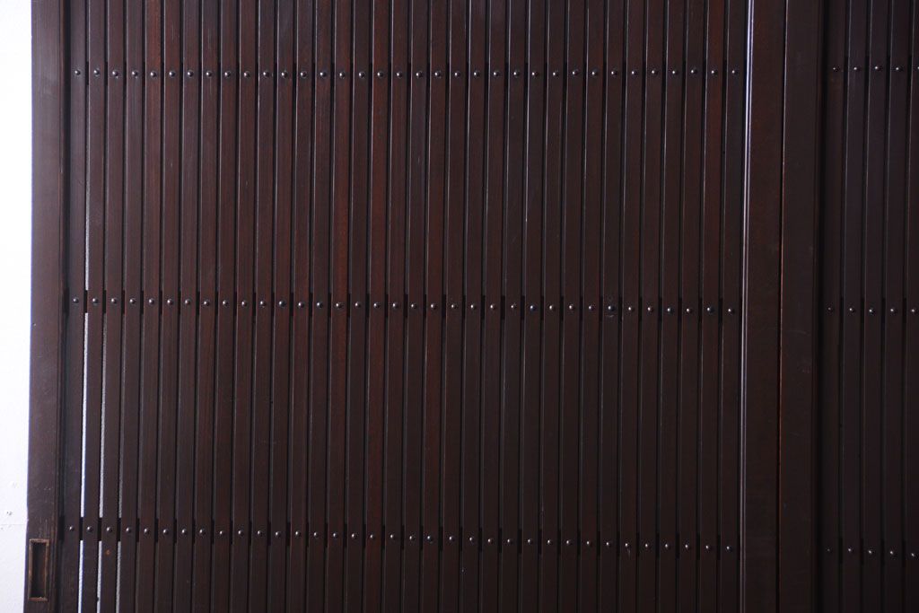 古民具・骨董　明治〜大正　アンティーク格子戸2枚セット