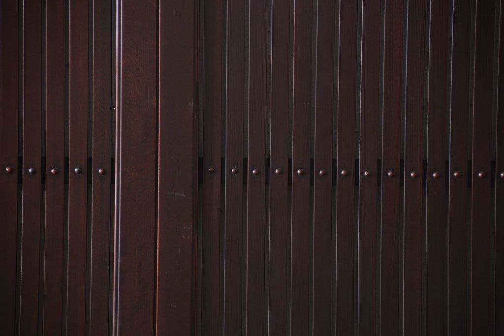 古民具・骨董　明治〜大正　アンティーク格子戸2枚セット