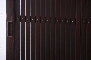 古民具・骨董　明治〜大正　アンティーク格子戸2枚セット