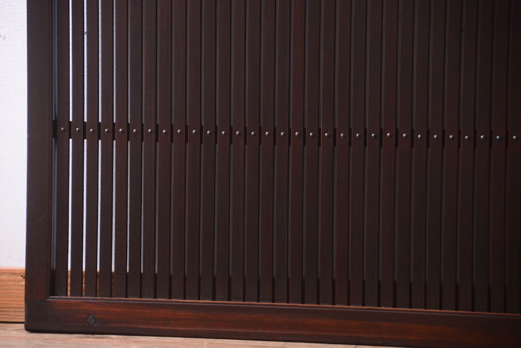 古民具・骨董　明治〜大正　アンティーク格子戸2枚セット