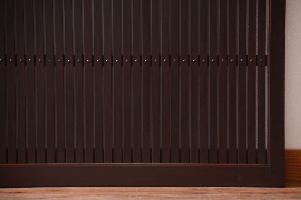 古民具・骨董　明治〜大正　アンティーク格子戸2枚セット