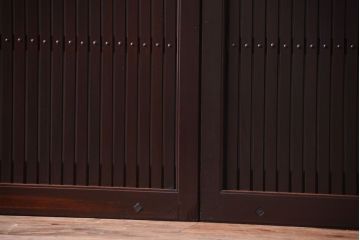 古民具・骨董　明治〜大正　アンティーク格子戸2枚セット