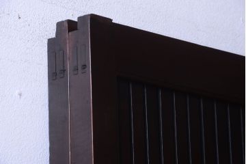 古民具・骨董　明治〜大正　アンティーク格子戸2枚セット