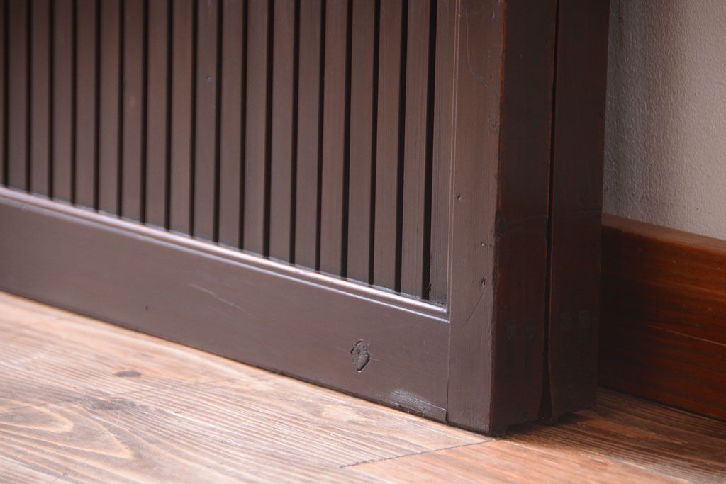 古民具・骨董　明治〜大正　アンティーク格子戸2枚セット