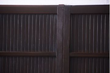 古民具・骨董　明治〜大正　アンティーク格子戸2枚セット