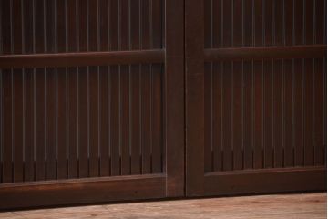 古民具・骨董　明治〜大正　アンティーク格子戸2枚セット