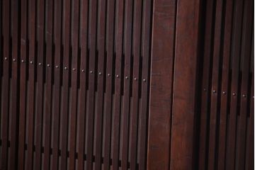 古民具・骨董　裏障子付き!上質なアンティーク万本格子戸2枚セット