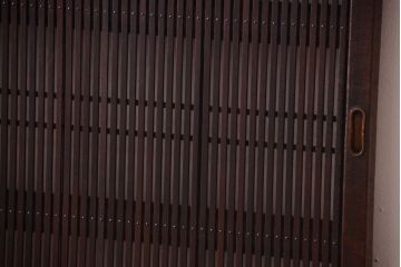 古民具・骨董　裏障子付き!上質なアンティーク万本格子戸2枚セット