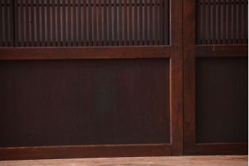 古民具・骨董　裏障子付き!上質なアンティーク万本格子戸2枚セット