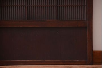 古民具・骨董　裏障子付き!上質なアンティーク万本格子戸2枚セット