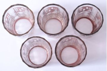 アンティーク雑貨　アンティーク　昭和初期　切子コップ　5個セット(ガラス・氷コップ)