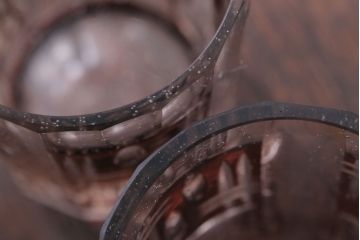 アンティーク雑貨　アンティーク　昭和初期　切子コップ　5個セット(ガラス・氷コップ)