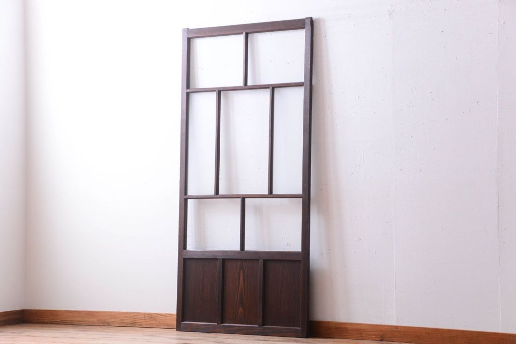 古民具・骨董　すりガラス入り!アンティークガラス戸(2)