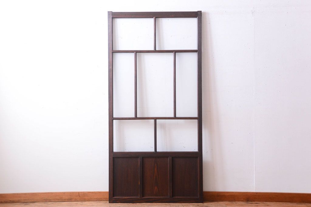 古民具・骨董　すりガラス入り!アンティークガラス戸(2)