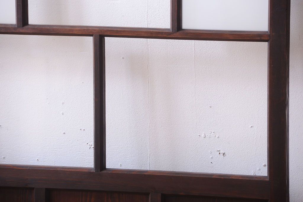 古民具・骨董　すりガラス入り!アンティークガラス戸(2)