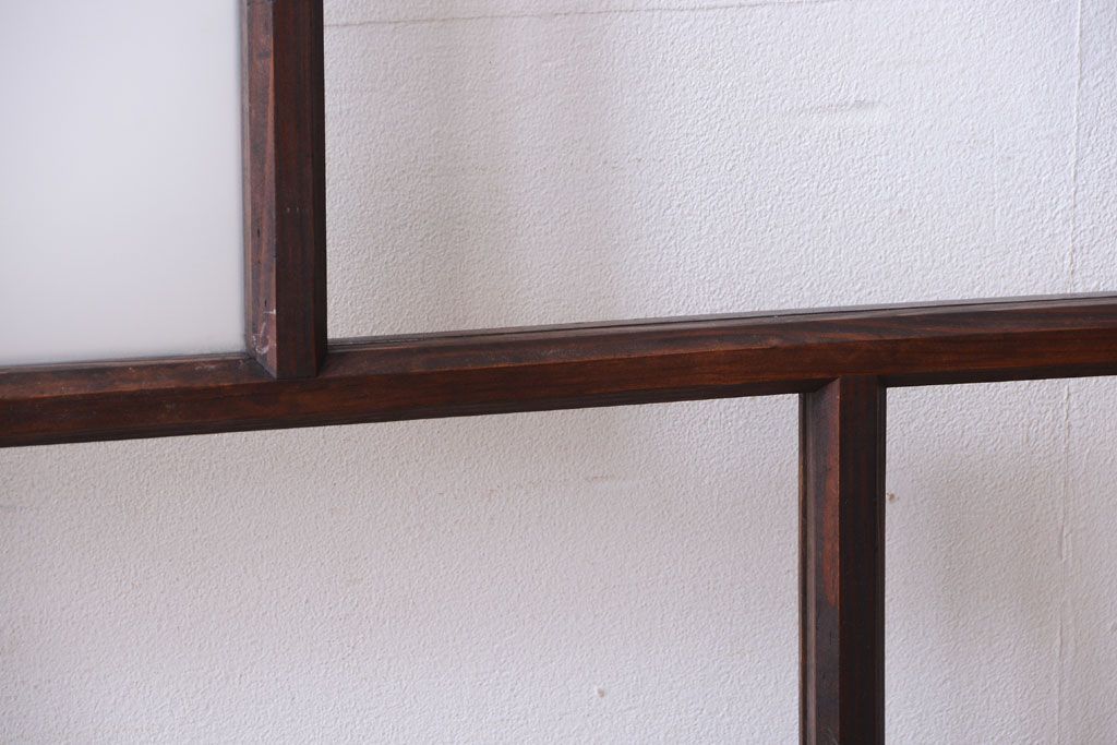 古民具・骨董　すりガラス入り!アンティークガラス戸(2)