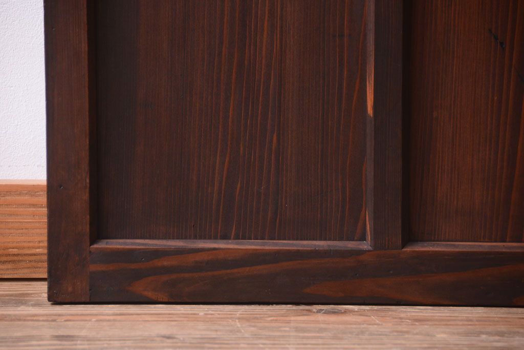 古民具・骨董　すりガラス入り!アンティークガラス戸(2)