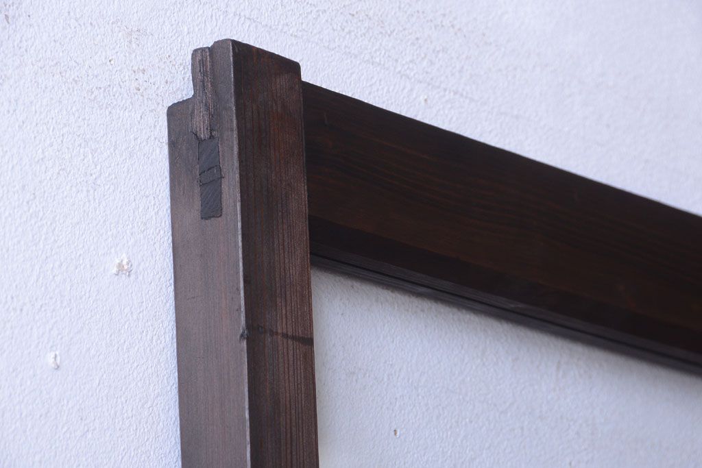 古民具・骨董　すりガラス入り!アンティークガラス戸(2)