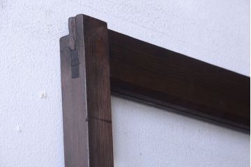 古民具・骨董　すりガラス入り!アンティークガラス戸(2)