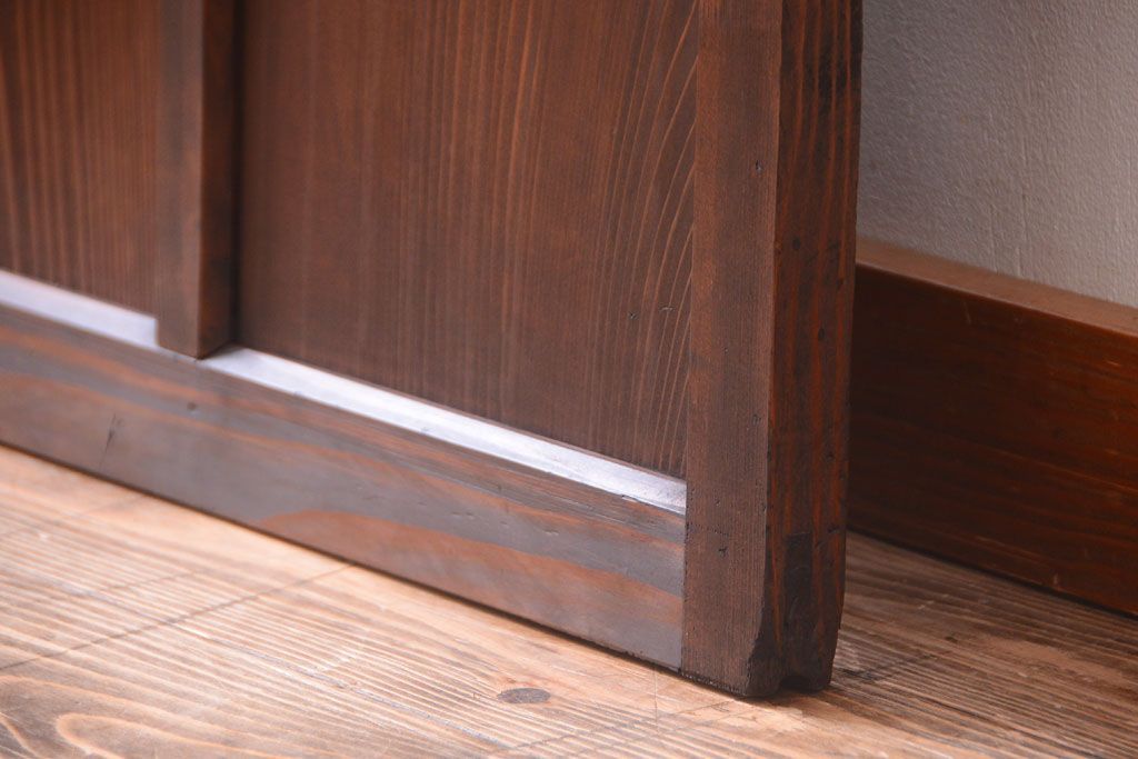 古民具・骨董　すりガラス入り!アンティークガラス戸(2)