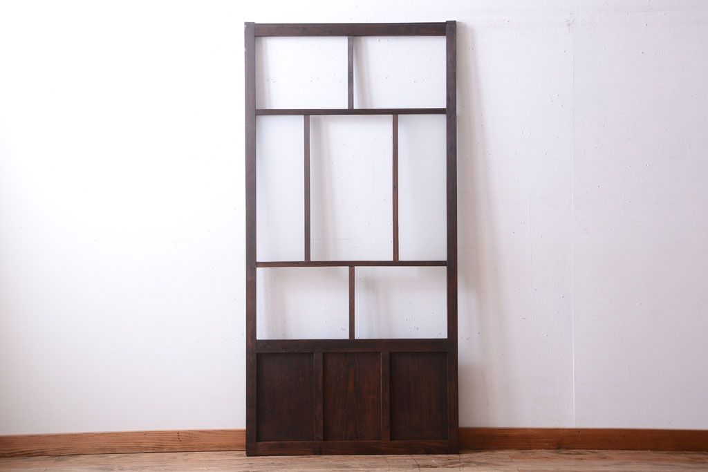 古民具・骨董　すりガラス入り!アンティークガラス戸(2)