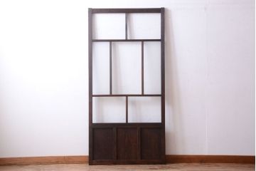 古民具・骨董　すりガラス入り!アンティークガラス戸(2)