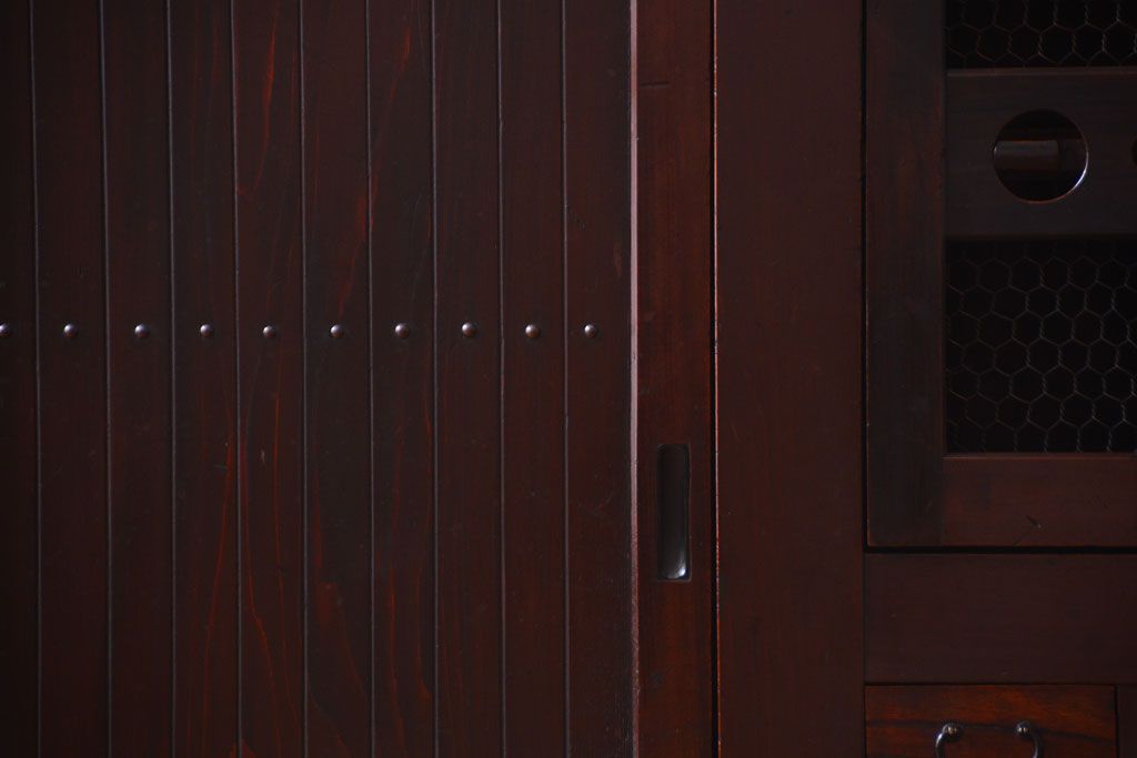 アンティーク家具　古民具・骨董　大正〜昭和期　六尺水屋箪笥サイドボード