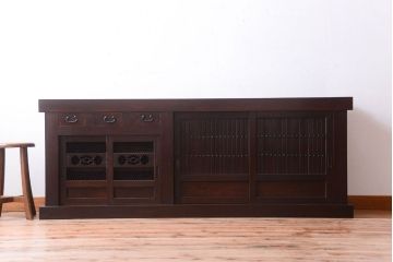 アンティーク家具　古民具・骨董　明治　アンティーク水屋箪笥サイドボード(テレビボード)