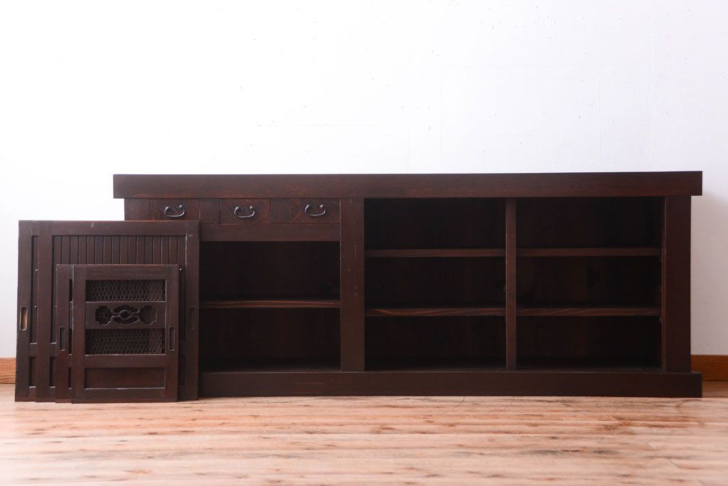 アンティーク家具　古民具・骨董　明治　アンティーク水屋箪笥サイドボード(テレビボード)