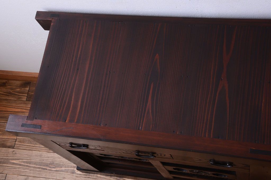 アンティーク家具　古民具・骨董　明治　アンティーク水屋箪笥サイドボード(テレビボード)