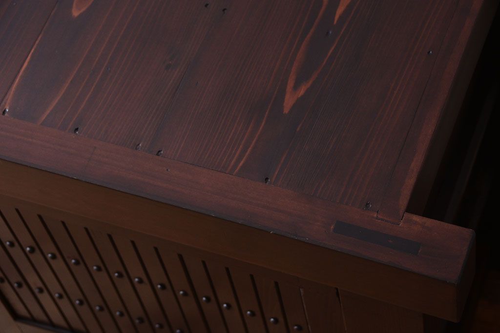 アンティーク家具　古民具・骨董　明治　アンティーク水屋箪笥サイドボード(テレビボード)