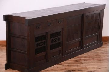 アンティーク家具　古民具・骨董　明治　アンティーク水屋箪笥サイドボード(テレビボード)